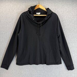 Mod‎ O Doc Black Pullover Hoodie Sweater Cowl Neck Pockets Casual Basic Size XL